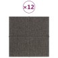 Wandpaneele 12 Stk. Dunkelgrau 30x30 cm Stoff 1,08 m² Wandpaneele 12 Stk. Dunkelgrau 30x30 cm Stoff 1,08 m²