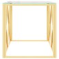 vidaXL Couchtisch 110x45x45 cm Edelstahl und Glas vidaXL Couchtisch 110x45x45 cm Edelstahl und Glas