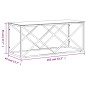 vidaXL Couchtisch 110x45x45 cm Edelstahl und Glas vidaXL Couchtisch 110x45x45 cm Edelstahl und Glas