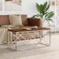 vidaXL Couchtisch Edelstahl und Altholz Massiv vidaXL Couchtisch Edelstahl und Altholz Massiv
