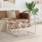 vidaXL Couchtisch 80x80x40 cm Edelstahl und Glas vidaXL Couchtisch 80x80x40 cm Edelstahl und Glas