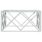 vidaXL Couchtisch 80x80x40 cm Edelstahl und Glas vidaXL Couchtisch 80x80x40 cm Edelstahl und Glas