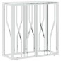 vidaXL Konsolentisch 70x30x70 cm Edelstahl und Glas vidaXL Konsolentisch 70x30x70 cm Edelstahl und Glas