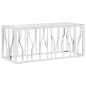 vidaXL Couchtisch 110x45x45 cm Edelstahl und Glas vidaXL Couchtisch 110x45x45 cm Edelstahl und Glas