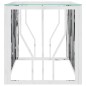 vidaXL Couchtisch 110x45x45 cm Edelstahl und Glas vidaXL Couchtisch 110x45x45 cm Edelstahl und Glas