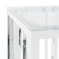 vidaXL Couchtisch 110x45x45 cm Edelstahl und Glas vidaXL Couchtisch 110x45x45 cm Edelstahl und Glas