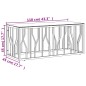 vidaXL Couchtisch 110x45x45 cm Edelstahl und Glas vidaXL Couchtisch 110x45x45 cm Edelstahl und Glas