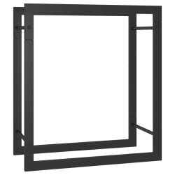 vidaXL Brennholzregal Mattschwarz 50x28x56 cm Stahl