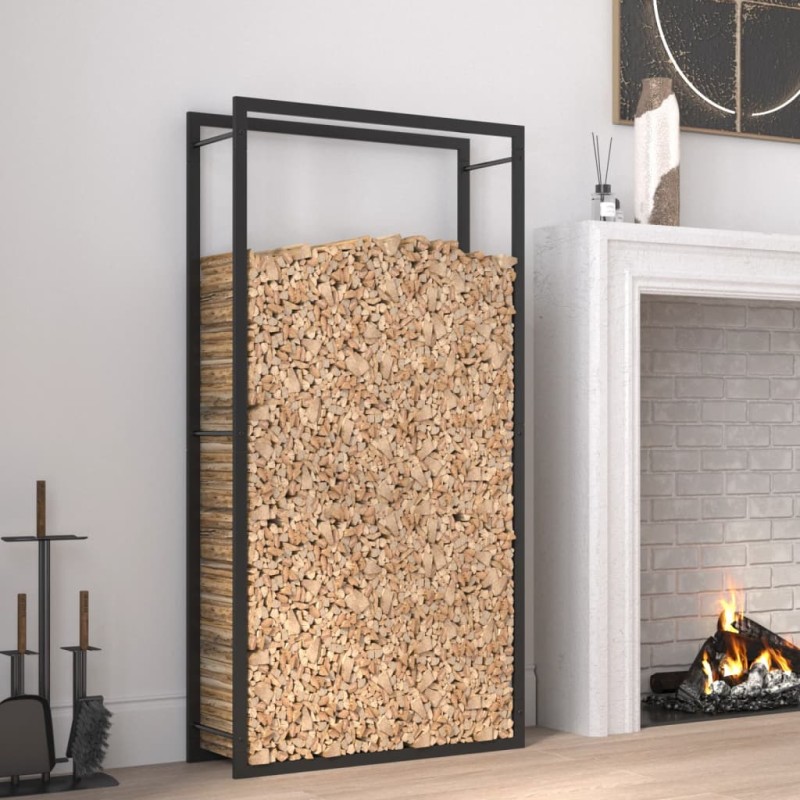vidaXL Brennholzregal Mattschwarz 80x28x154 cm Stahl vidaXL Brennholzregal Mattschwarz 80x28x154 cm Stahl