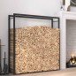 vidaXL Brennholzregal Mattschwarz 110x28x116 cm Stahl vidaXL Brennholzregal Mattschwarz 110x28x116 cm Stahl