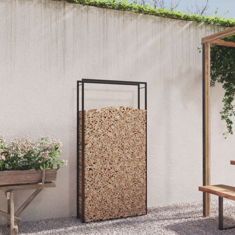 vidaXL Brennholzregal Mattschwarz 110x28x214 cm Stahl vidaXL Brennholzregal Mattschwarz 110x28x214 cm Stahl