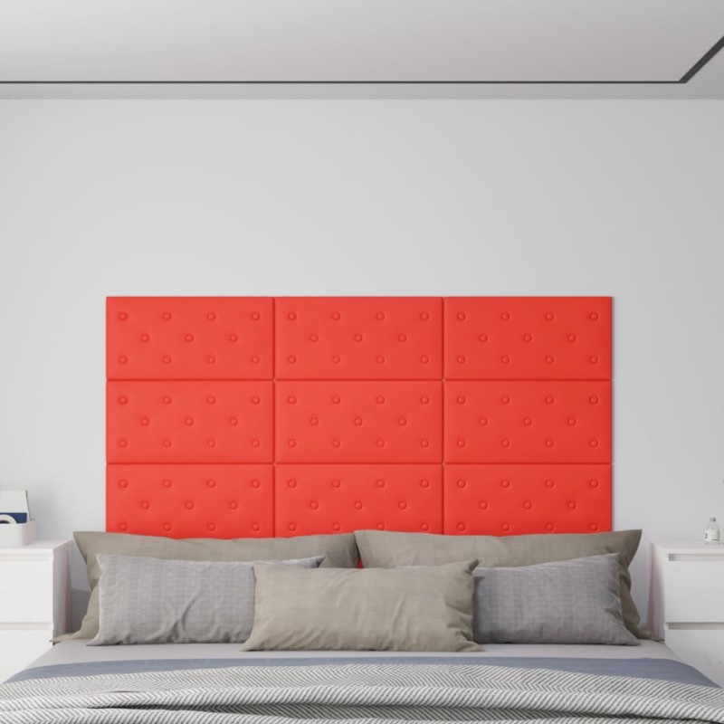 Wandpaneele 12 Stk. Rot 60x30 cm Kunstleder 2,16 m² Wandpaneele 12 Stk. Rot 60x30 cm Kunstleder 2,16 m²