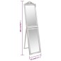 vidaXL Standspiegel Silbern 45x180 cm vidaXL Standspiegel Silbern 45x180 cm