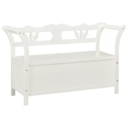 vidaXL Sitzbank Weiß 107x45x75,5 cm Massivholz Tanne