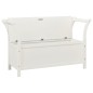 vidaXL Sitzbank Weiß 107x45x75,5 cm Massivholz Tanne vidaXL Sitzbank Weiß 107x45x75,5 cm Massivholz Tanne