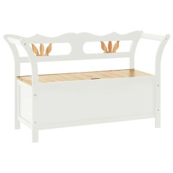 vidaXL Sitzbank Weiß 107x45x75,5 cm Massivholz Tanne