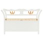 vidaXL Sitzbank Weiß 107x45x75,5 cm Massivholz Tanne vidaXL Sitzbank Weiß 107x45x75,5 cm Massivholz Tanne