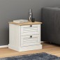 vidaXL Nachttisch VIGO Weiß 42x35x40 cm Massivholz Kiefer vidaXL Nachttisch VIGO Weiß 42x35x40 cm Massivholz Kiefer