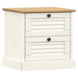 vidaXL Nachttisch VIGO Weiß 42x35x40 cm Massivholz Kiefer