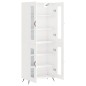 Highboard Hochglanz-Weiß 69,5x34x180 cm Holzwerkstoff Highboard Hochglanz-Weiß 69,5x34x180 cm Holzwerkstoff