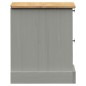 vidaXL Nachttisch VIGO Grau 42x35x40 cm Massivholz Kiefer vidaXL Nachttisch VIGO Grau 42x35x40 cm Massivholz Kiefer