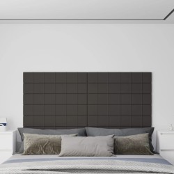 Wandpaneele 12 Stk. Dunkelgrau 90x15 cm Stoff 1,62 m²