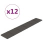 Wandpaneele 12 Stk. Dunkelgrau 90x15 cm Stoff 1,62 m² Wandpaneele 12 Stk. Dunkelgrau 90x15 cm Stoff 1,62 m²