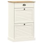 vidaXL Schuhschrank VIGO 60x35x96 cm Weiß Massivholz Kiefer vidaXL Schuhschrank VIGO 60x35x96 cm Weiß Massivholz Kiefer