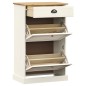 vidaXL Schuhschrank VIGO 60x35x96 cm Weiß Massivholz Kiefer vidaXL Schuhschrank VIGO 60x35x96 cm Weiß Massivholz Kiefer