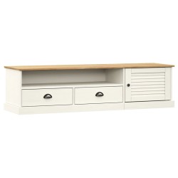 vidaXL TV-Schrank VIGO Weiß 156x40x40 cm Massivholz Kiefer