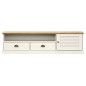 vidaXL TV-Schrank VIGO Weiß 156x40x40 cm Massivholz Kiefer vidaXL TV-Schrank VIGO Weiß 156x40x40 cm Massivholz Kiefer