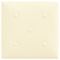 Wandpaneele 12 Stk. Creme 30x30 cm Kunstleder 1,08 m² Wandpaneele 12 Stk. Creme 30x30 cm Kunstleder 1,08 m²