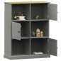vidaXL Bücherregal VIGO Grau 90x35x114,5 cm Massivholz Kiefer vidaXL Bücherregal VIGO Grau 90x35x114,5 cm Massivholz Kiefer