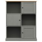 vidaXL Bücherregal VIGO Grau 90x35x114,5 cm Massivholz Kiefer vidaXL Bücherregal VIGO Grau 90x35x114,5 cm Massivholz Kiefer