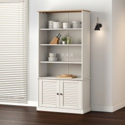 vidaXL Bücherregal VIGO Weiß 85x35x170 cm Massivholz Kiefer
