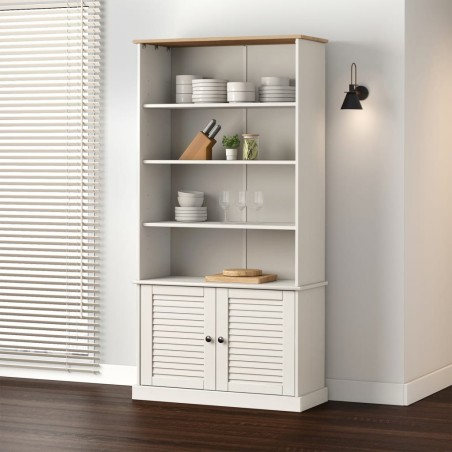 vidaXL Bücherregal VIGO Weiß 85x35x170 cm Massivholz Kiefer