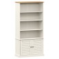 vidaXL Bücherregal VIGO Weiß 85x35x170 cm Massivholz Kiefer vidaXL Bücherregal VIGO Weiß 85x35x170 cm Massivholz Kiefer