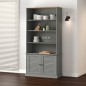vidaXL Bücherregal VIGO Grau 85x35x170 cm Massivholz Kiefer vidaXL Bücherregal VIGO Grau 85x35x170 cm Massivholz Kiefer