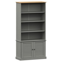 vidaXL Bücherregal VIGO Grau 85x35x170 cm Massivholz Kiefer