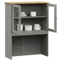 vidaXL Sideboard-Aufsatz VIGO Grau 78x30x100 cm Massivholz Kiefer vidaXL Sideboard-Aufsatz VIGO Grau 78x30x100 cm Massivholz Kiefer