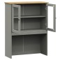 vidaXL Sideboard-Aufsatz VIGO Grau 78x30x100 cm Massivholz Kiefer vidaXL Sideboard-Aufsatz VIGO Grau 78x30x100 cm Massivholz Kiefer