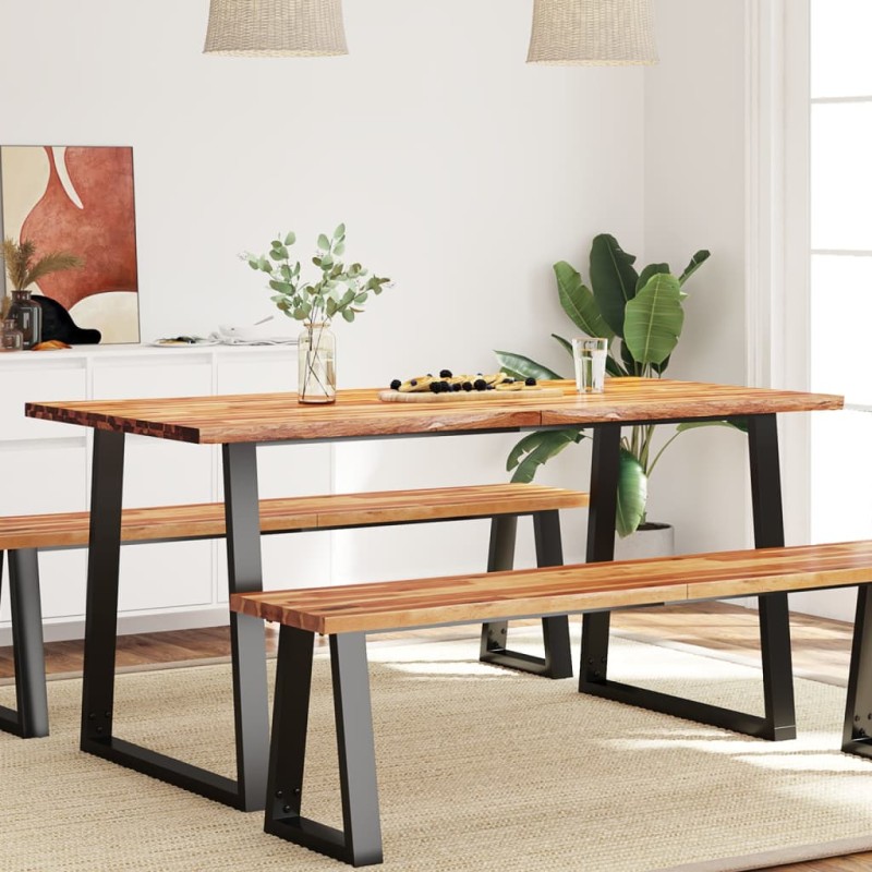 vidaXL Esstisch Baumkante 160x80x75 cm Massivholz Akazie vidaXL Esstisch Baumkante 160x80x75 cm Massivholz Akazie