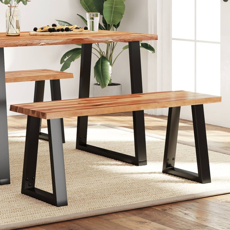 vidaXL Bank Baumkante 110 cm Massivholz Akazie vidaXL Bank Baumkante 110 cm Massivholz Akazie