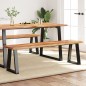 vidaXL Bank Baumkante 160 cm Massivholz Akazie vidaXL Bank Baumkante 160 cm Massivholz Akazie