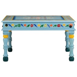 vidaXL Couchtisch Türkis Handbemalt Massivholz Mango