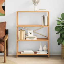 vidaXL Regal mit 4 Böden 80x30x112 cm Massivholz Eiche