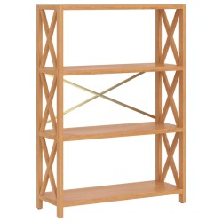 vidaXL Regal mit 4 Böden 80x30x112 cm Massivholz Eiche
