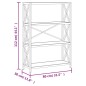 vidaXL Regal mit 4 Böden 80x30x112 cm Massivholz Eiche vidaXL Regal mit 4 Böden 80x30x112 cm Massivholz Eiche