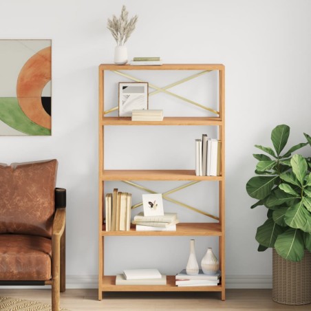 vidaXL Regal mit 5 Böden 80x30x146 cm Massivholz Eiche