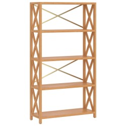 vidaXL Regal mit 5 Böden 80x30x146 cm Massivholz Eiche